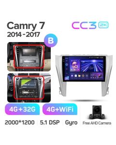 Штатная автомагнитола на Android TEYES CC3 2K для Toyota Camry 7 XV 50 55 2014-2017 (Версия B) 3/32gb