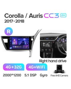 Штатная автомагнитола на Android TEYES CC3 2K для Toyota Corolla 11, Auris 2017-2018 (Версия R) (Правый руль) 3/32gb
