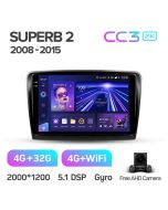 Штатная автомагнитола на Android TEYES CC3 2K для Skoda Superb 2 B6 2008-2015 3/32gb
