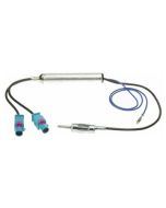 Антенный переходник CARAV 13-009 для Volkswagen, Audi, Opel, Skoda, Citroen, Seat двойной с питанием  