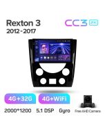 Штатная автомагнитола на Android TEYES CC3 2K для SsangYong Rexton Y290 3 2012-2017 3/32gb