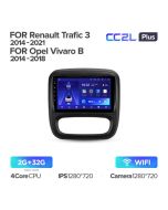 Штатная автомагнитола на Android TEYES CC2L Plus для Opel Vivaro B 2014-2018 2/32gb