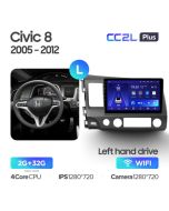 Штатная автомагнитола на Android TEYES CC2L Plus для Honda Civic 8 FK FN FD 2005-2012 (Версия L) 2/32gb