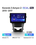 Штатная автомагнитола на Android TEYES CC2L Plus для SsangYong Korando 3, Actyon 2 2013-2017 2/32gb