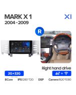 Штатная автомагнитола на Android TEYES X1 для Toyota Mark X X120 1 2004-2009 (Версия R) (Правый руль) 2/32gb