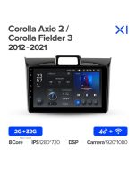 Штатная автомагнитола на Android TEYES X1 для Toyota Corolla Axio 2 / Fielder 3 E160 2012-2021 2/32gb