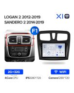 Штатная автомагнитола на Android TEYES X1 для Renault Logan 2 2012-2019, Sandero 2 2014-2019 (Версия F1) 2/32gb