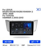 Штатная автомагнитола на Android TEYES X1 для Lexus RX300, RX330, RX350, RX400H 2 2003-2009 2/32gb