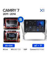 Штатная автомагнитола на Android TEYES X1 для Toyota Camry 7 XV 50 55 2011-2014 (Версия B) 2/32gb