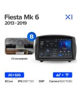 Штатная автомагнитола на Android TEYES X1 для Ford Fiesta Mk 6 2008-2019 (Версия B) 2/32gb