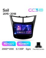 Штатная автомагнитола на Android TEYES CC3 2K для Chevrolet Sail 2015-2018 3/32gb