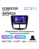 Штатная автомагнитола на Android TEYES CC3 2K для Subaru Forester 3 SH 2007-2013, Impreza GH GE 2007-2011 3/32gb