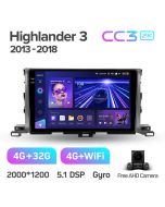 Штатная автомагнитола на Android TEYES CC3 2K для Toyota Highlander 3 XU50 2013-2018 3/32gb