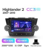 Штатная автомагнитола на Android TEYES CC3 2K для Toyota Highlander 2 XU40 2007-2013 3/32gb